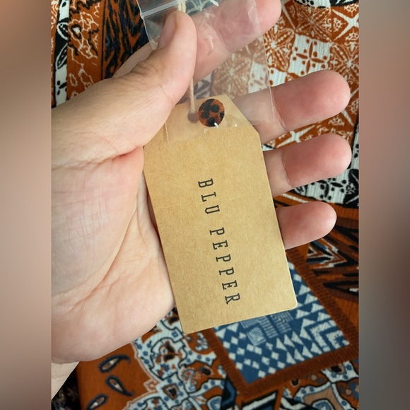 🆕Blu Pepper Patchwork Criss Cross Back Maxi Sundress S🆕 - Picture 11 of 14